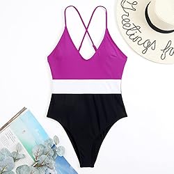 DUOWEI Crystal Bikini Bodysuit Color Block Bikini