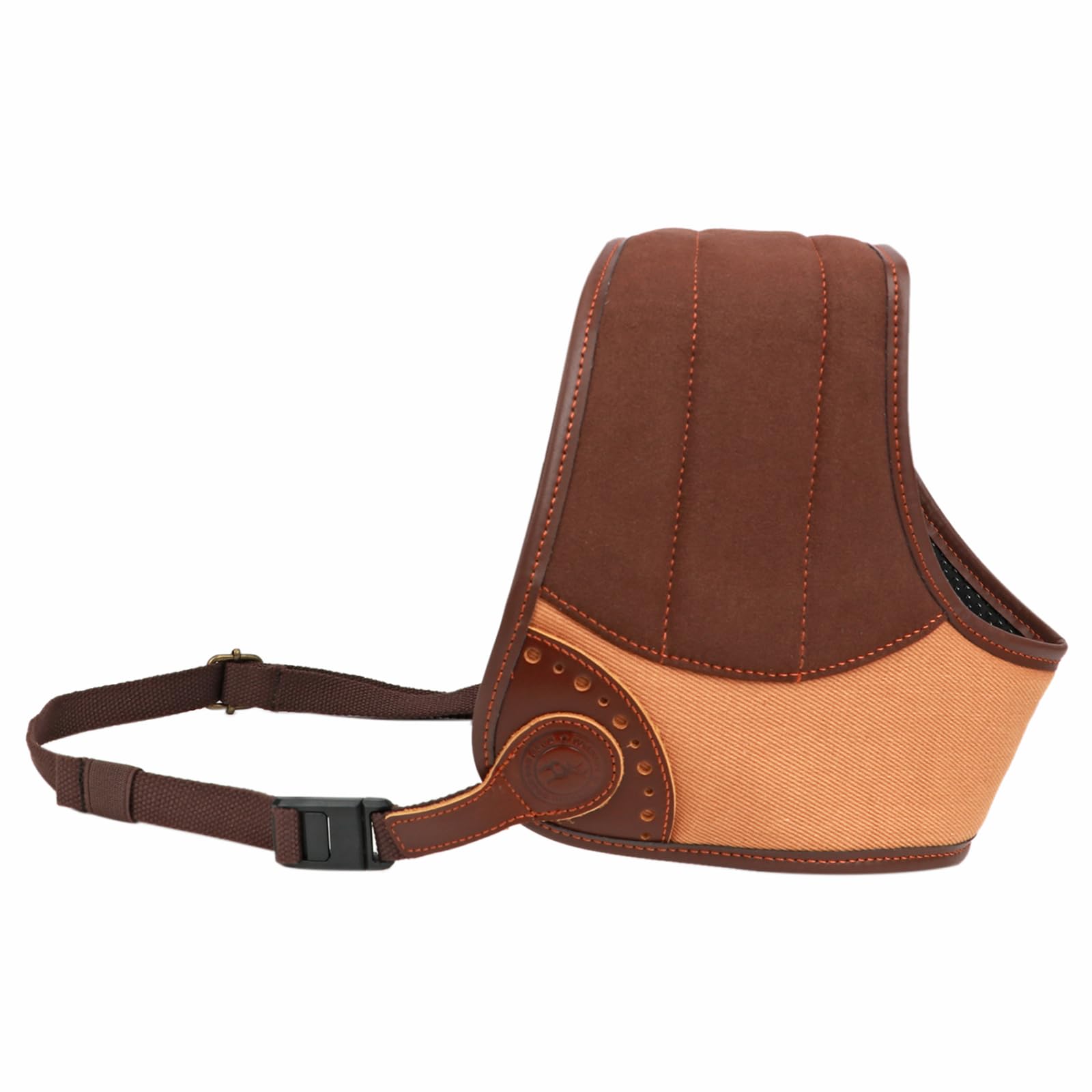 TOURBN TOURBON Canvas Leather Shoulder Recoil Pad Adjustable Rifle Shotgun Shockproof Pads for Sports Shooting Hunting -Left Handed