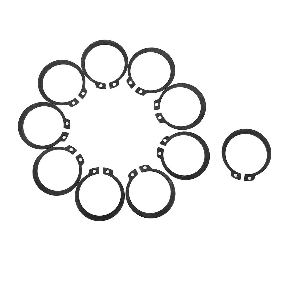 Sourcingmap 10 Pcs Axle Shaft Metal Inner Dia 33mm External Circlip Snap Ring