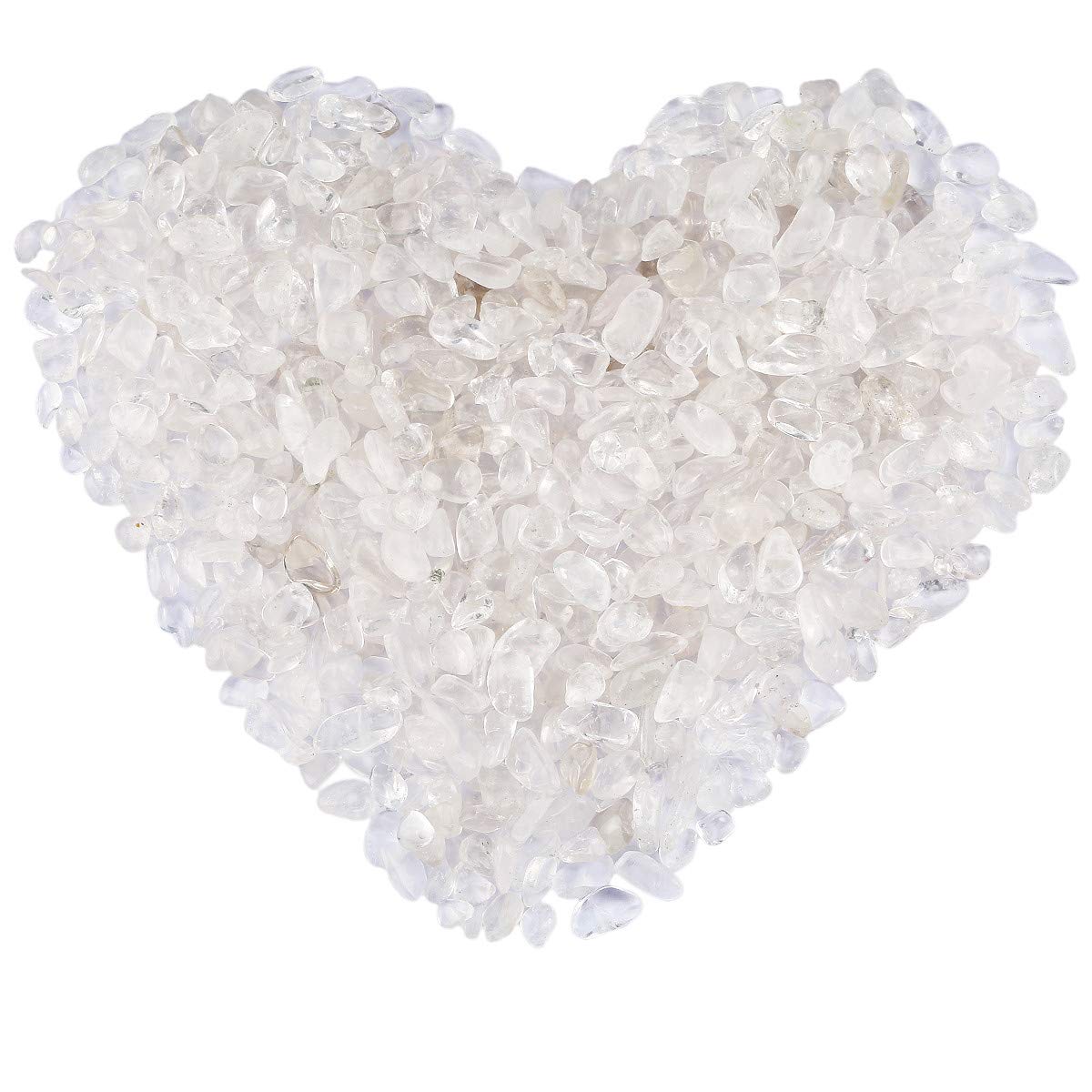 Nupuyai 1 lb Tumbled Rock Crystal Crystal Chips Stone, Crushed Irregular Shape Healing Reiki Crystal Stone for Home Decoration
