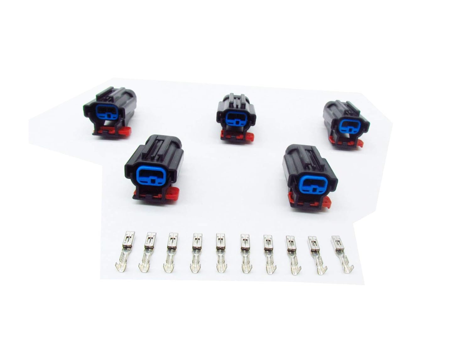 CNKF 5 Sets FCI 2 pin black female plastic car engine connector oil