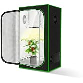 MELONFARM 18"x18"x36" Grow Tent, Double Transparent Viewing Door Indoor Grow Tent, Growing Tent with High Reflective Mylar &amp; Floor Tray, Plant Tent for Indoor Hydroponics Growing