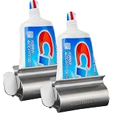 The Original Toothpaste Squeezer Tube Roller Stainless Steel 2 Pieces Tube Squeezer Rollers, Saves Toothpaste, Creams, Puts an end to Waste - Simple and Practical (Silver) 2.4 inch Wide