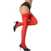 HONENNA Sheer Thigh High Stockings, 17+ Colors Stay Up Lace Top with Anti-Slip Silicone for Women
