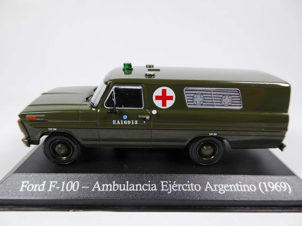 OPO 10 - Car 1/43 compatible with FORD F-100 1969 Argentina Air Force ambulance (SA15)