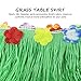LoveS Hawaiian Luau Party Supplies Set - 1Pack Hawaiian Grass Table Skirt with 12Pcs 8