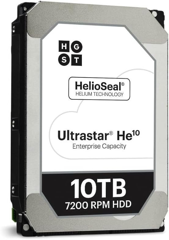 HGST Ultrastar HE10 | HUH721010AL5200 | 0F27352 | 10TB 7200 RPM SAS 12.0GB/S 256MB Cache 3.5" Inch | Instant Secure Erase | 512E | Helium Platform Enterprise Internal Bare Hard Disk Drive
