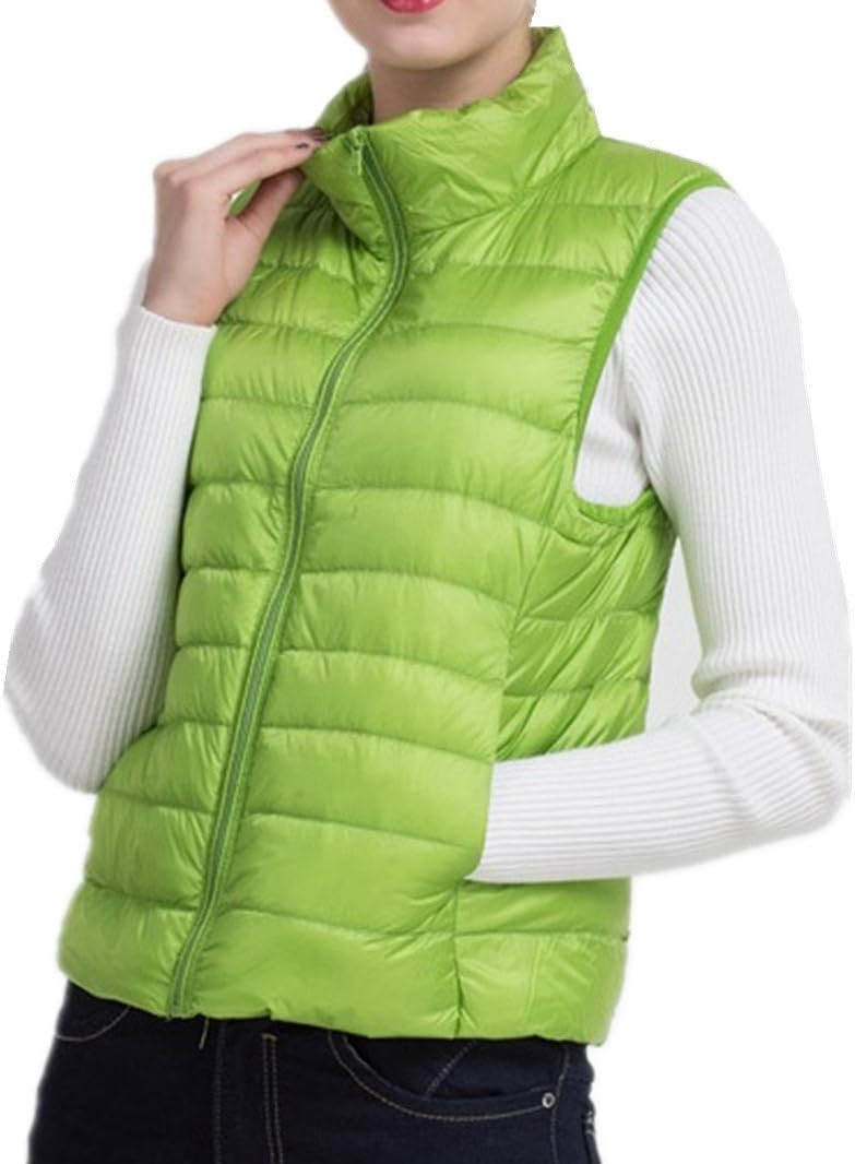 Women's Stylish Puffer Vest Ultra Light Packable Basic Down Vest