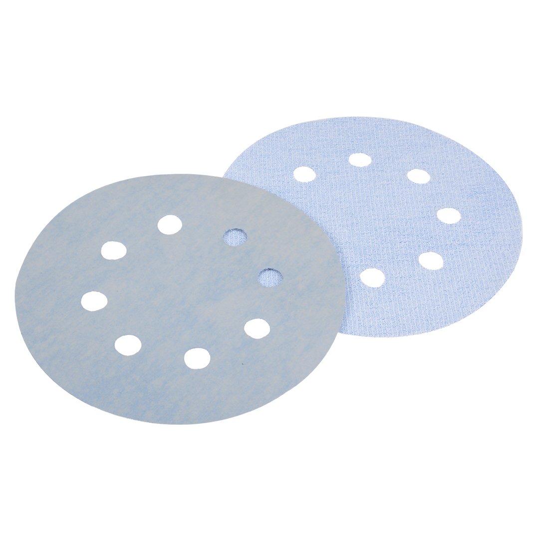 sourcingmap 10Pcs 5 Inch 8 Hole Hook and Loop Sanding Disc 5000 Grit Flocking Sandpaper Random Orbital Sander Paper Gray