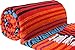 El Paso Designs Peyote Hippie Blanket Classic Mexican Style Falsa Stripe Pattern in Vivid Peyote Colors. Throw, Bed, Tapestry, or Yoga Blanket. Hand Woven Acrylic, 57