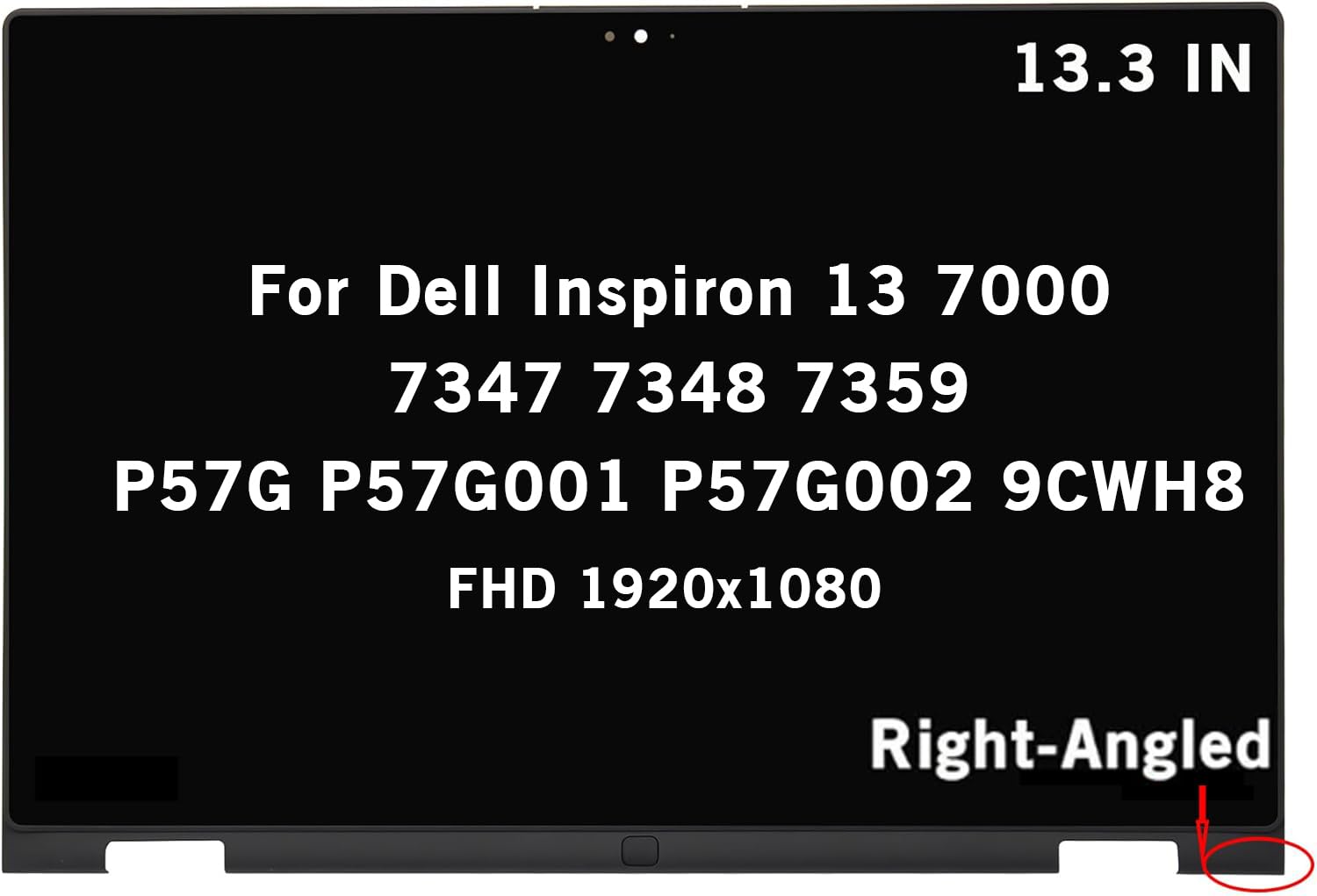 HOYRTDE 13.3" Screen Replacement for Dell Inspiron