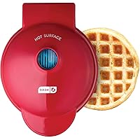 Dash DMW001RD Machine for Individual, Paninis, Hash Browns, & other Mini waffle maker, 4 inch, Red