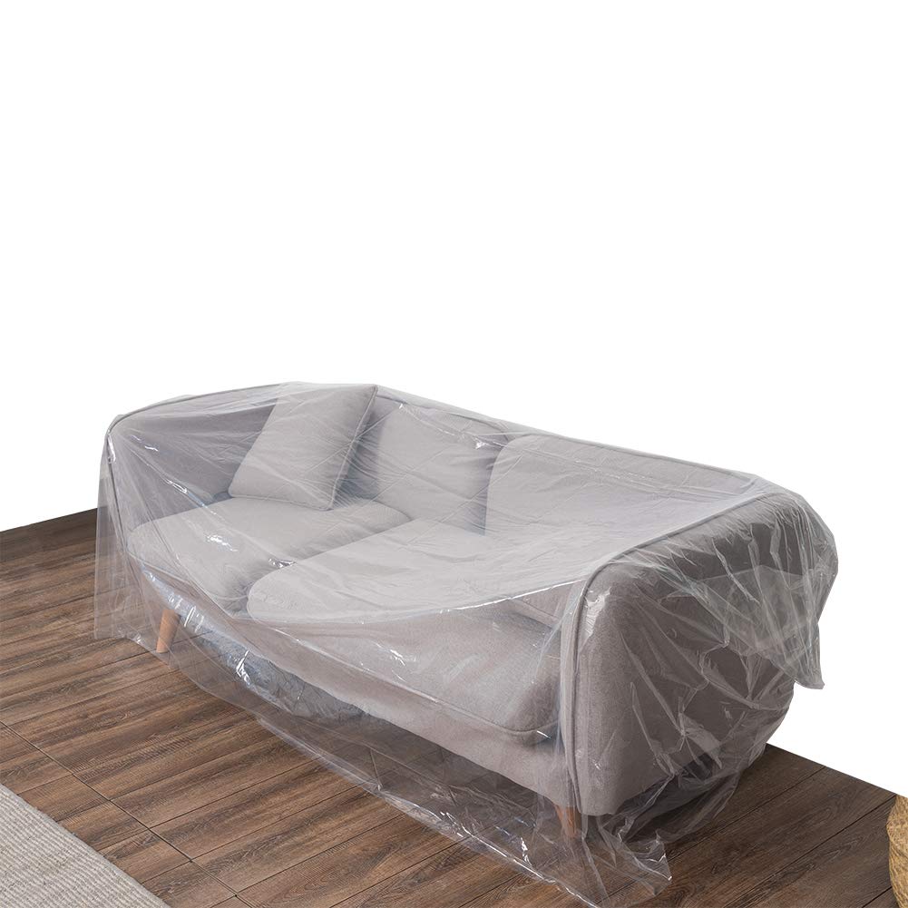 Topgreen Plastic Sofa Cover Couch Storage Cover 46 Inch By 134 Inch Patio Furniture Cover Waterproof Sofa Covers
