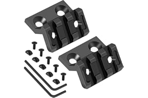 PUKESI 45 Degree Offset Rail Mount for M-Rails, 3 Slots 5 Slots Aluminum 45° Offset Side Angled to Single Picatinny Rail Offset Mounts