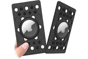 BINGCOK Air Tags-2 Pack Wallet Card Holder, AirTag Wallet Card, Ultra Thin Card Case Holder for Apple AirTag, Size of a Credit Card for Wallet, Luggage, Handbag, Backpack (Black)