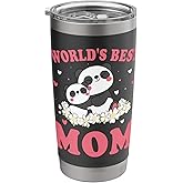 World's Best Mom - Panda Lover Women Girls Mother's Day Stainless Steel Insulated Tumbler
