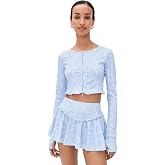 LOVESHACKFANCY Women's Laudie Zip Up