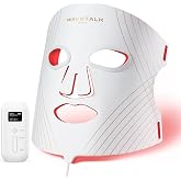 wavytalk Red Light Therapy Mask for Face, Glow Time LED Face Mask 850nm NIR | For Fine Lines, Acne &amp; Skin Rejuvenation | 456 LED Chips, 3 Modes, Clinically Tested &amp; FDA-Cleared