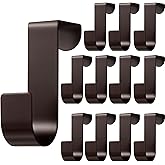 Hotop 12 Pcs Over The Cabinet Drawer Door Hooks 1.12 Inch for Hanger in The Cabinet Decoration Hooks Sturdy Metal Z Shaped Hanger Peg for Bathroom Clothes Towel(Bronze)