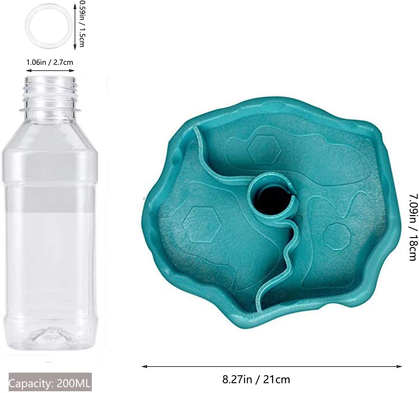 QIODAZOO Bowls for Reptiles Amphibians Tortoise Accessories 2 IN 1 Reptile Feeding Dish Automatic Dispenser Tortoise Water Dish - Image 5