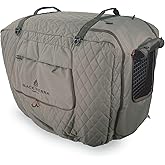 Black Sierra XL Insulated Dog Kennel Cover, Vented for Hunting &amp; Camping | Weather Resistant Exterior w/ Carry Handles &amp; Mesh Window for Travel &amp; Field Use