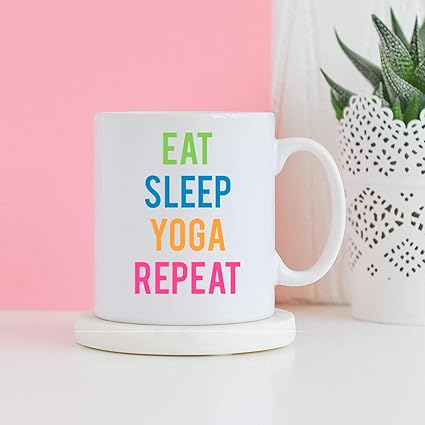  Eat Sleep Yoga Repeat Mug Yoga Gym Mug Gifts