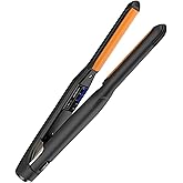 GLAMPALM Hair Straightener 0.4" Ceramic Volumizing flat iron Infused with Vita C, Korea's #1 Professional Salon Tool, Curved Plates, Dual Voltage, 11 Heat Settings(220°–450°), 20s Fast Heat-Up (GP102)