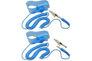 DIY-GENG Anti Static Wrist Strap, Antistatic Wrist Band Anti-Static Wrist Strap Adjustable ESD Wrist Strap Grounding Bracelet Anti Static Wristband, 2 Pack