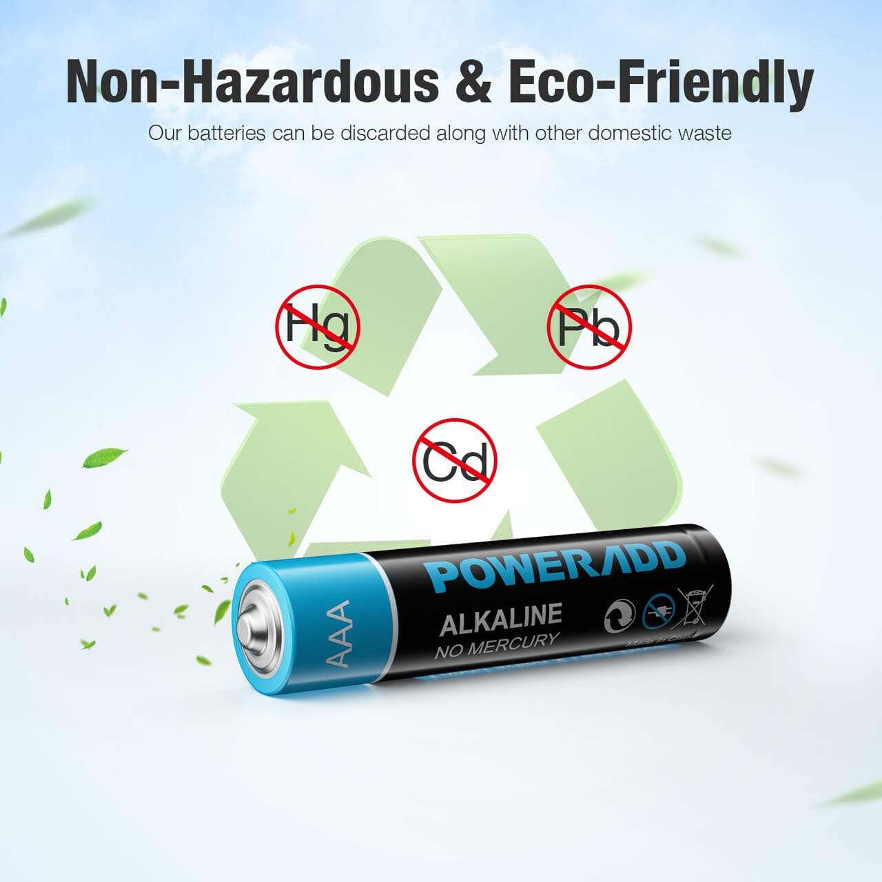 POWERADD AAA Alkaline Batteries Long Lasting, All-Purpose Battery for Household and Business - 16 Count: Home Audio & Theater
