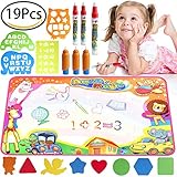 Hicdaw Water Drawing Mat, Magic Doodle Mat Drawing Mat Gift for Kids Educational Toy for Toddlers Boys Girls