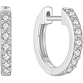 JIWOY Huggie Earrings for Women 925 Sterling Silver Hoop Earrings Birthstone Jewelry