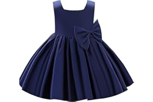 IADOER Girl Flower Design Dress Sleeveless Flower Design Princess Wedding Dress for Toddler and Baby Girl