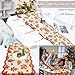 TURNMEON Fall Table Runner Thanksgiving Decorations, Maple Leaf Table Runner Fall Harvest Decorations Perfect for Fall Thanksgiving Dinner Party Restaurant（13x 72 inch）