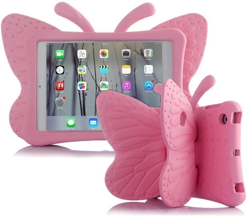 iPad 2 3 4 Kids Case, UCMDA Shockproof Drop Proof Children Butterfly