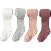 Bafeicao 3/4/5 Pack Toddler Baby Girls Tights Cable Knit Leggings Stockings Little Girl Cotton Pantyhose