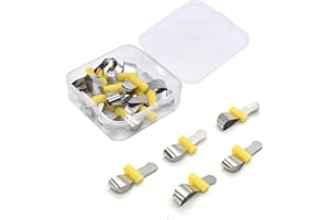 Angzhili 20Pcs Dental Matrices Matrix Bands,Sectional Contoured Matrices,Stainless Steel Forming Sheet Positioning Filling To