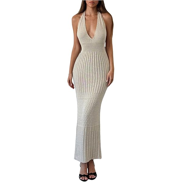 chinese dress ladies SOLY HUX Women's Summer Crochet Tube Maxi Dress Tie Front Strapless  Sleeveless Bodycon Knit Long Dresses Plain Apricot Small at Amazon Women's  Clothing store
