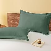 vveiiye King Pillow Shams Set of 2 Sage Green Pillow Shams Soft Microfiber Pillow Covers with Envelope Closure, Fade, Wrinkle and Shrink Resistant Bed Pillow Cases, 20 × 36 Inches
