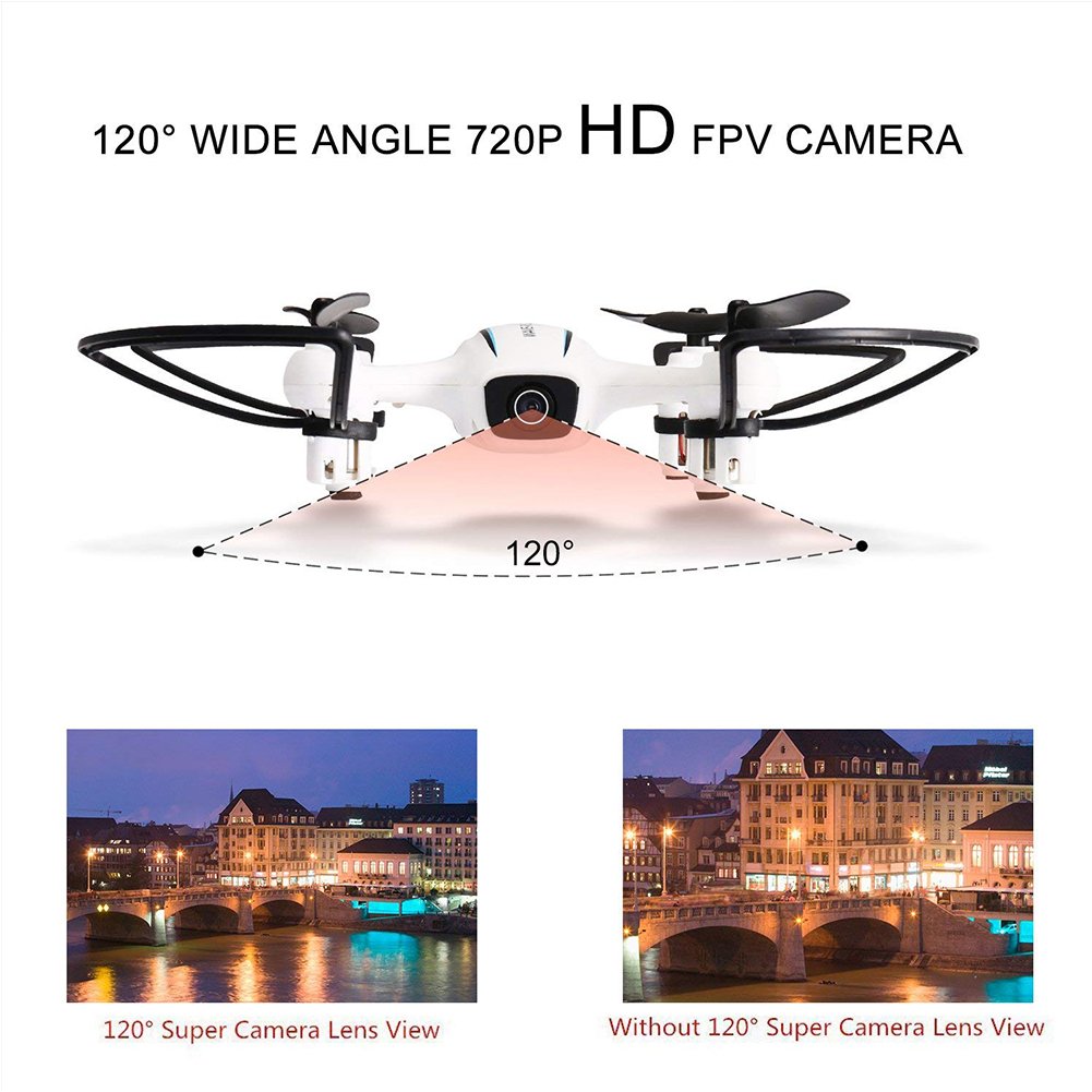 Drone with Camera, Winglescout FPV RC Quadcopter with 720P HD  WIFI Live Video Camera , Remote Control Helicopter with Altitude Hold and Trajectory Flight for Beginners and Kids
