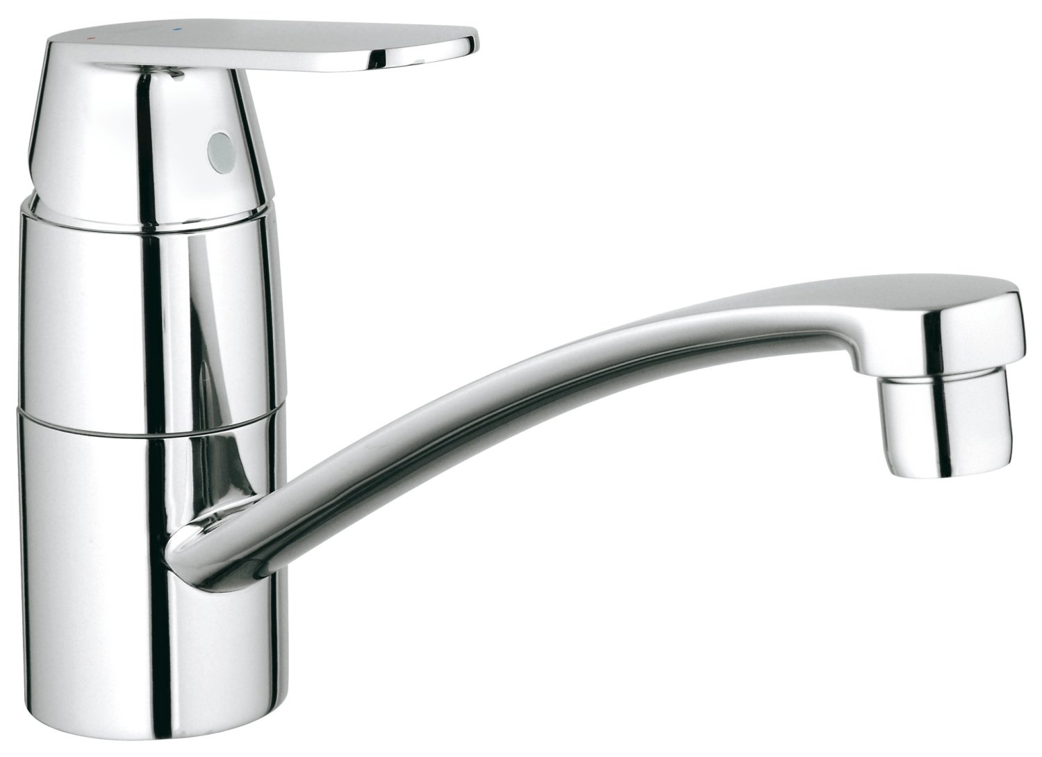 GROHE Eurosmart Cosmopolitan Single-Lever Kitchen Mixer with Medium Swivel Spout, Chrome Eco-Friendly Sink Tap 32844000