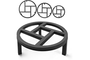 Bozopion 3 Pack Metal Plant Stands Outdoor Indoor,8.6" 10.2" 11.8" Short Plant Holder Riser,Heavy Duty Flower Stand Stool for