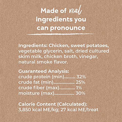 Buddy Biscuits Mini Jerky, Made in USA, Premium Dog Treats, Natural Chicken & Sweet Potato 4oz