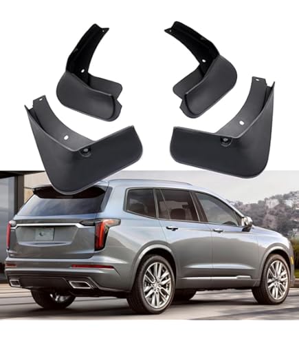 Front Fender Flares Set For Cadillac XT5 (2017-2024) - Direct Fit Gloss Black Wheel Arch Covers, PP Injection Molded