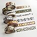 Piokio 6 Rolls Gold and Black Foil Halloween Washi Tape Set Total 197 Feet