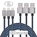 Everdigi iPhone Charger 3Pack 6ft, Nylon Braided 8 Pin Lightning to USB Cable, Compatible with iphone 7/7 Plus/6s/6s Plus/6/6 Plus/5/5S/5C/SE/iPad and iPod(Black+Blue)