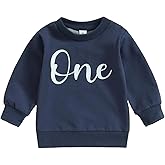 First Birthday Boy Outfit Baby Boy Crewneck Sweatshirt One Year 1st Birthday Outfit Cute Fall Winter Clothes