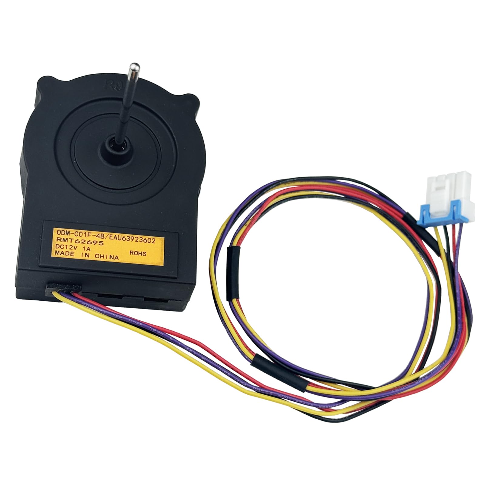 Photo 1 of EAU63923602 Refrigerator Condenser Fan Motor Compatible with LG Fridge Refrigerator Cooling Fan Motor Assembly Replaces ODM-001F-4B DC 12V 1A for Freezer & Radiator