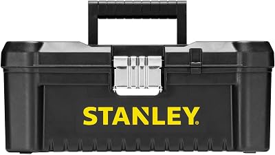 Stanley stst1-75515 - caixa de ferramentas de plástico com trava de metal, 18 x 13 x 32,5 cm, preta, amarela, 12,5"