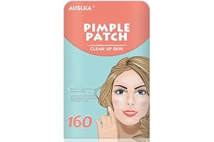 AUSLKA Blemish Patches for Face - 160 Patch - Blemish Spot Patch, Hydrocolloid Blemish Patch for Face Zit Breakouts