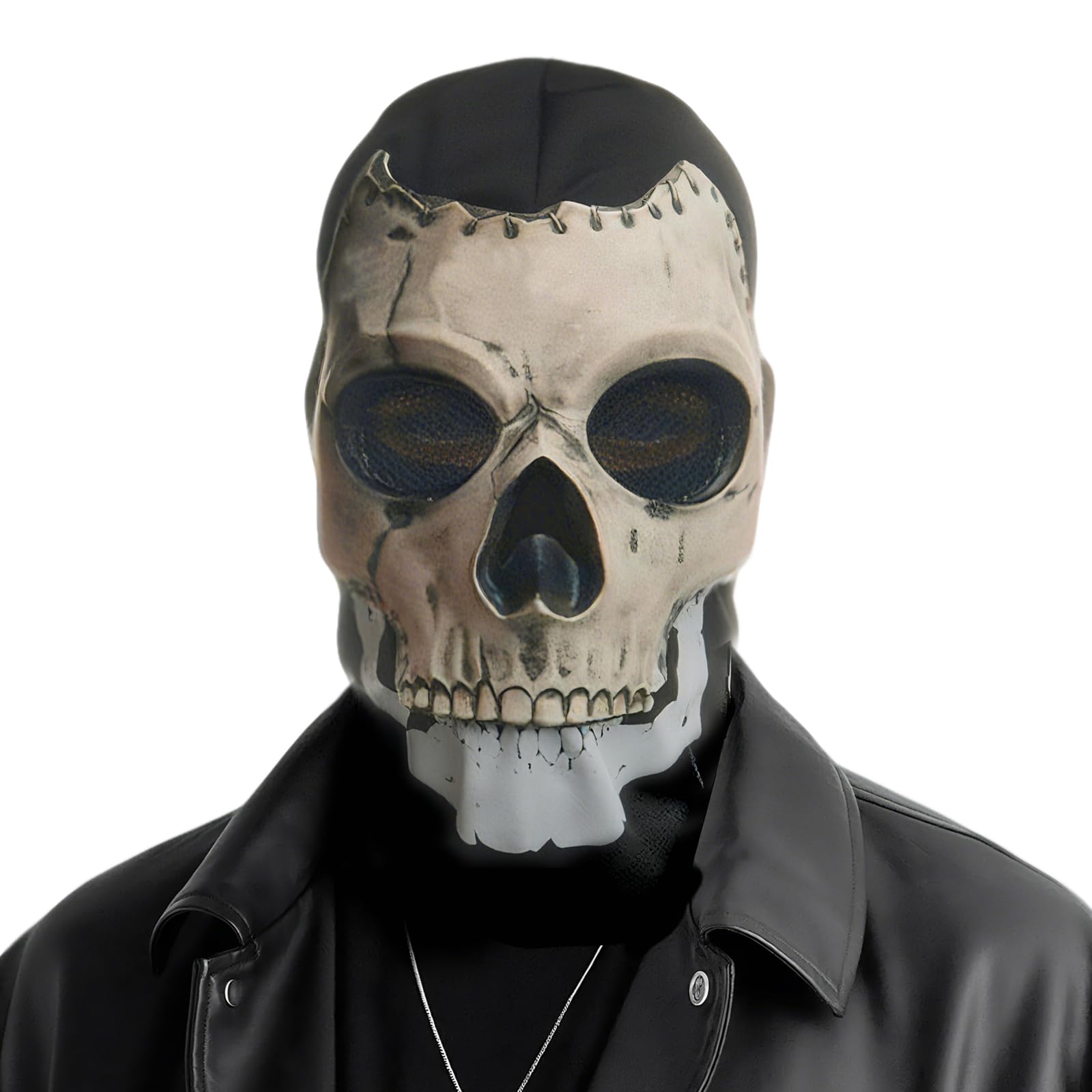 XoeLLe Skeleton Mask, Halloween Skull Mask, Skull Balaclava Latex Ghost Cosplay Warmer Full Face for Cycling Motorcycle Ski Outdoor Sport Masquerade Fits Most Adults and Teens